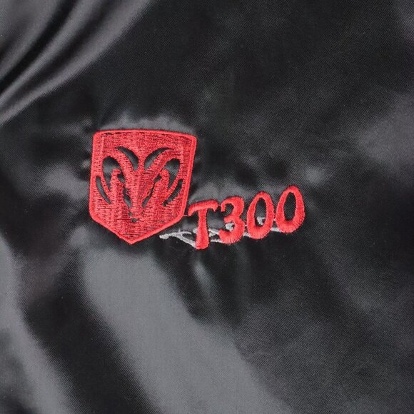 Vintage 90's America's Finest Jackets Men's L Dodge T300 Red Truck Bomber Coat - Picture 3 of 10